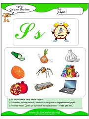 S Sesi Çalışma Sayfaları